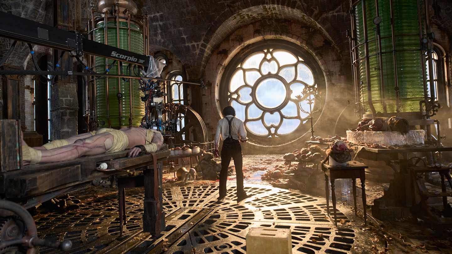 BTS image on the Frankenstein set