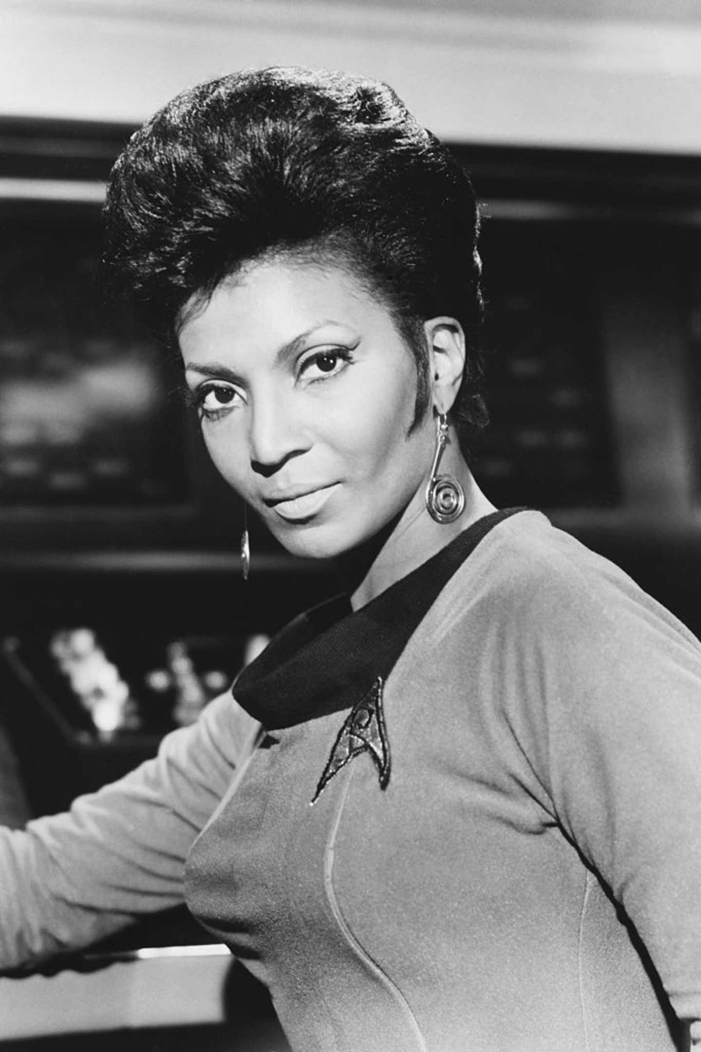 Actress Nichelle Nichols in Star Trek Uniform