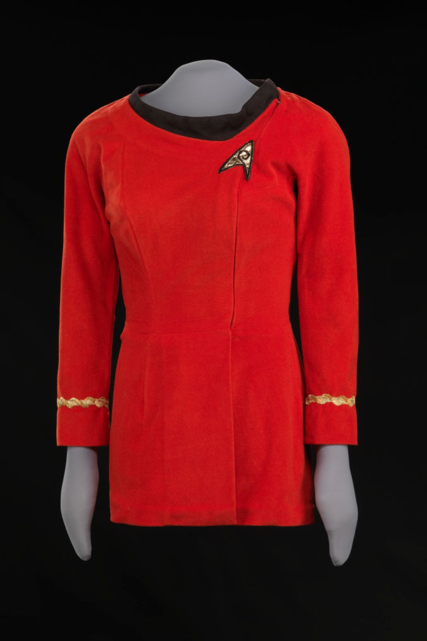 Red Starfleet Uniform Worn By Nichelle Nichols As Lt. Uhura On Star Trek