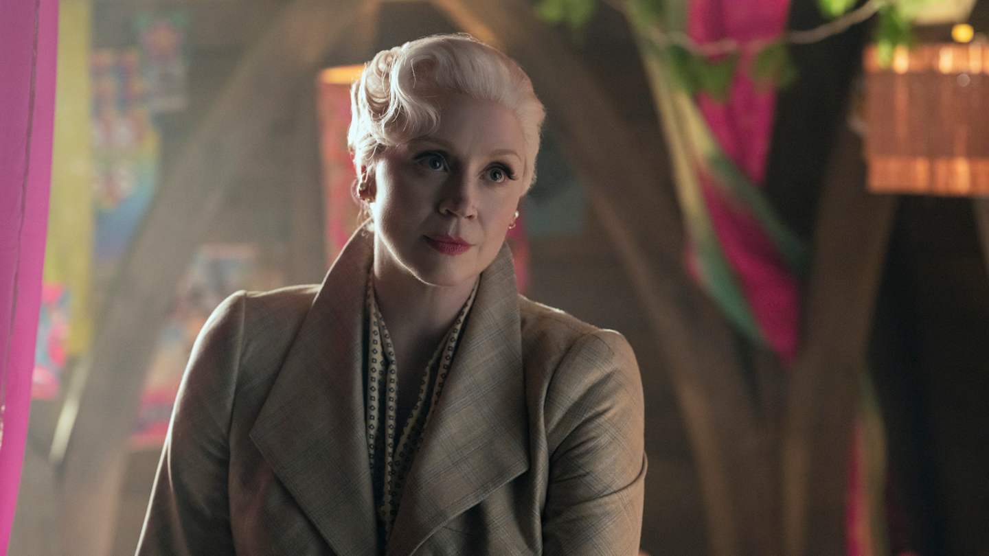 Gwendoline Christie as Principal Weems in episode 205 of Wednesday