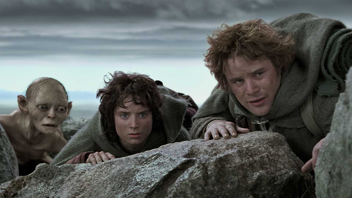 Samwise Gamgee with Frodo Baggins and Gollum in The Lord of the Rings